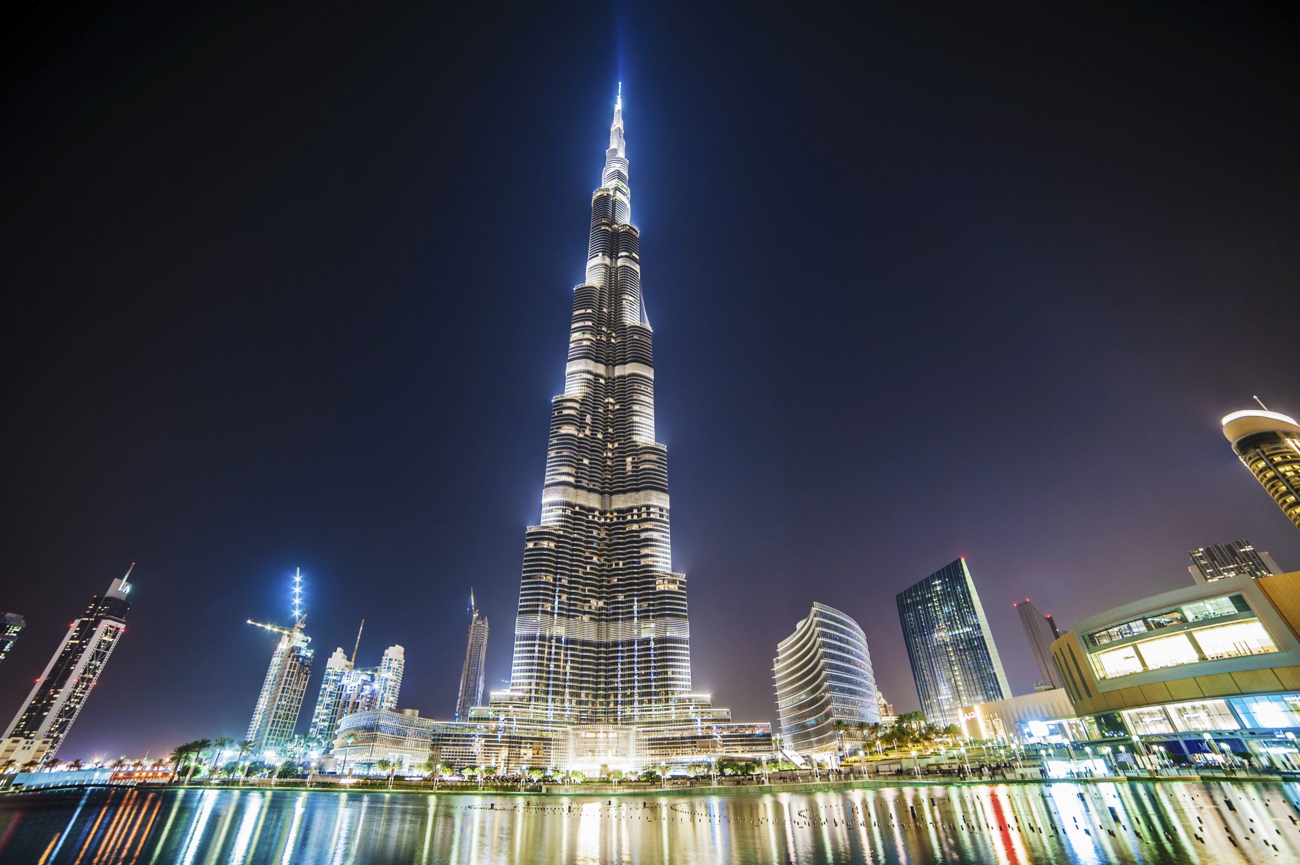 Burj Khalifa at night, Dubai, UAE